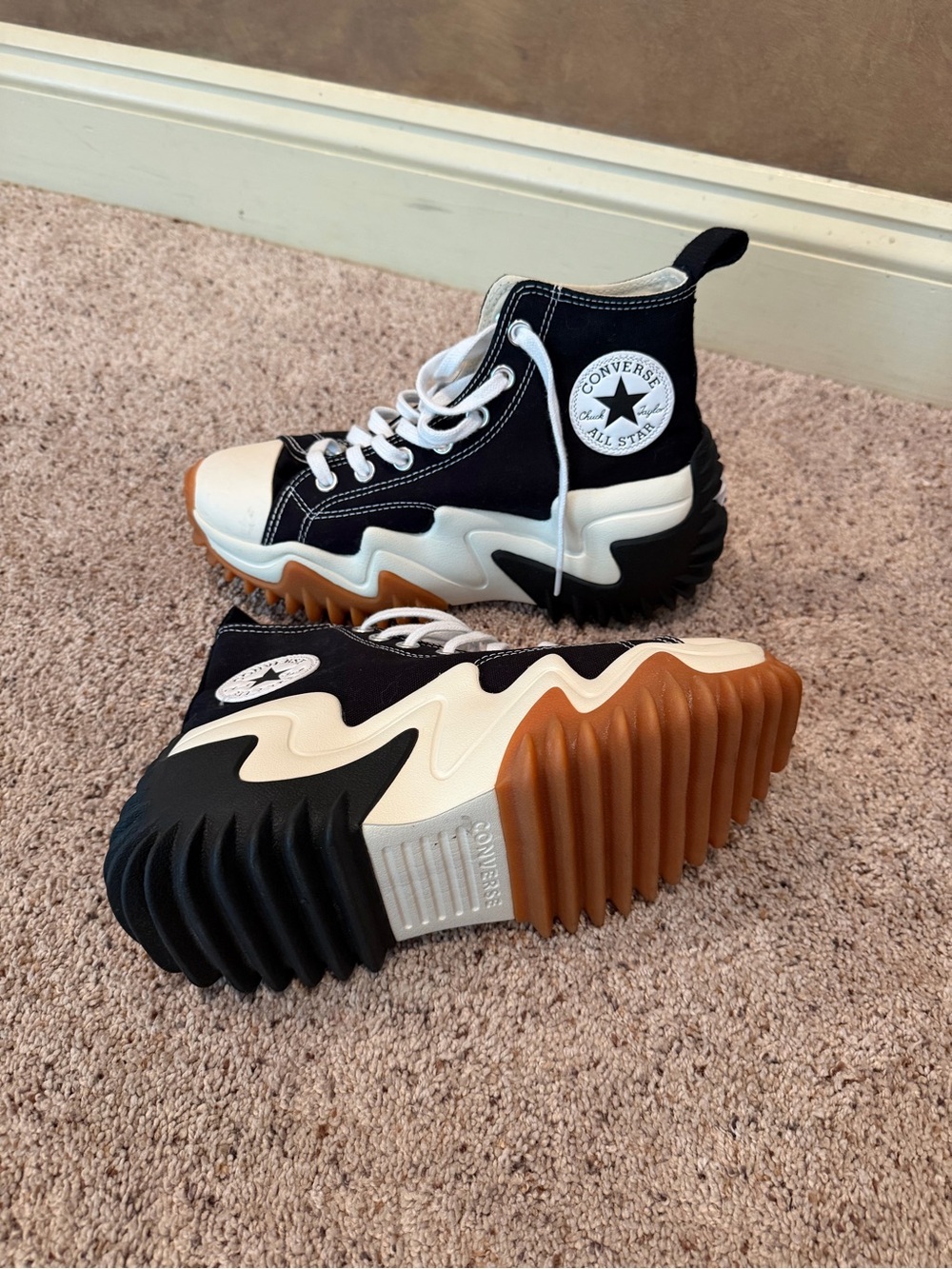 Converse  Black, White & Gum Run Star Motion High-Top Sneakers - Picture 5 of 6